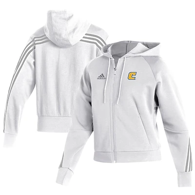 Women's adidas  White Tennessee Chattanooga Mocs Fashion Full-Zip Hoodie