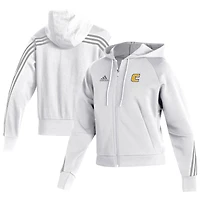 Women's adidas  White Tennessee Chattanooga Mocs Fashion Full-Zip Hoodie