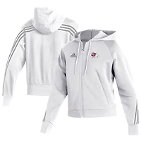 Women's adidas  White Fresno State Bulldogs Fashion Full-Zip Hoodie