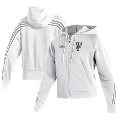 Women's adidas  White FIU Panthers Fashion Full-Zip Hoodie