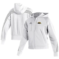 Women's adidas  White Southern Miss Golden Eagles Fashion Full-Zip Hoodie