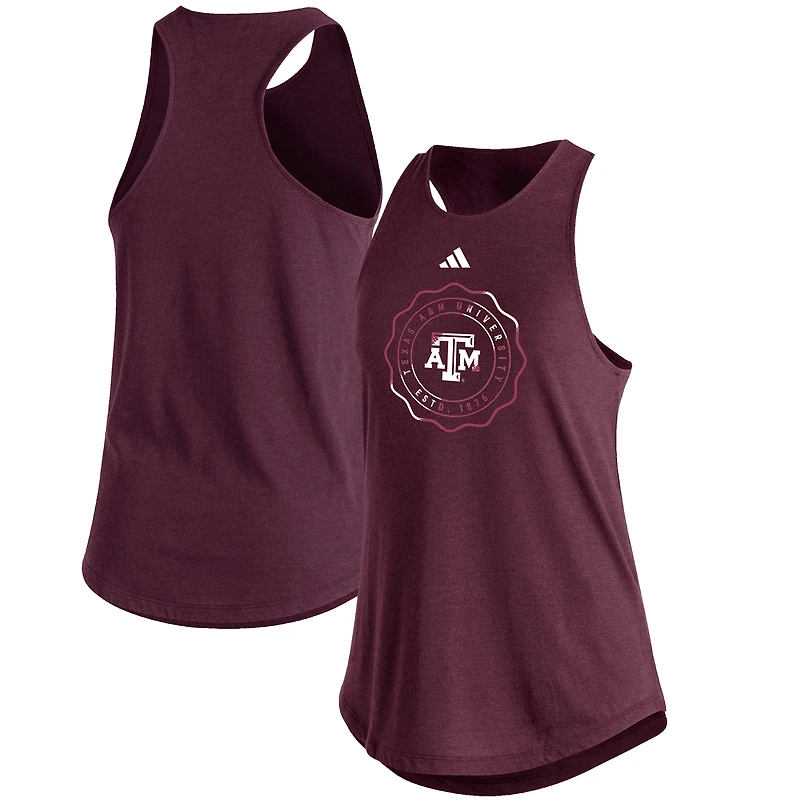 Women's adidas  Maroon Texas A&M Aggies Fashion Tri-Blend Tank Top
