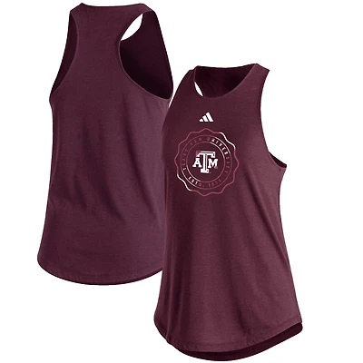 Women's adidas  Maroon Texas A&M Aggies Fashion Tri-Blend Tank Top