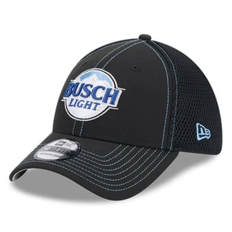 Men's New Era Black Ross Chastain Busch Light 39THIRTY Flex Hat