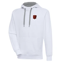 Men's Antigua White Cleveland Browns Victory Pullover Hoodie