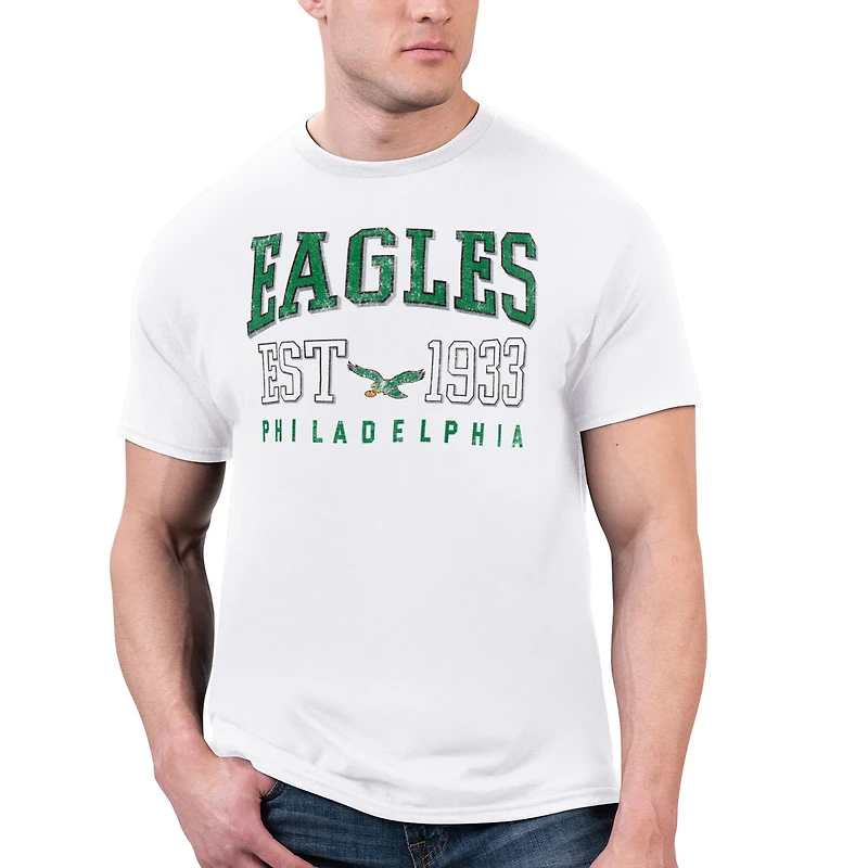 Men's Starter  White Philadelphia Eagles Retro Team Graphic T-Shirt