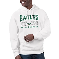 Unisex Starter White Philadelphia Eagles Retro Pullover Hoodie