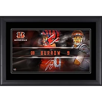 Joe Burrow Cincinnati Bengals Facsimile Signature Framed 10" x 18" Player Nameplate Collage