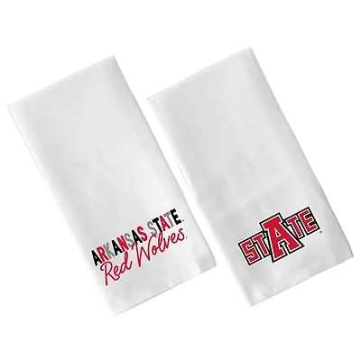 Little Birdie  Arkansas State Red Wolves Two-Pack Tea Towel Set