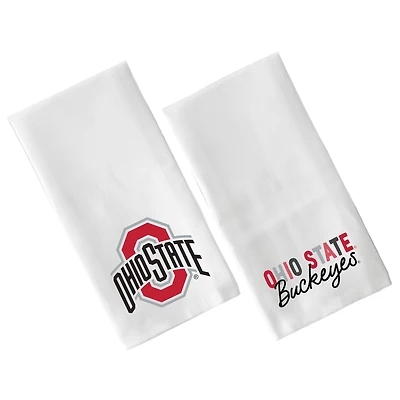 Little Birdie  Ohio State Buckeyes Two-Pack Tea Towel Set