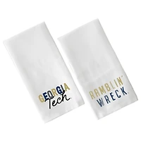 Little Birdie  Georgia Tech Yellow Jackets Two-Pack Tea Towel Set