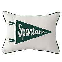 Michigan State Spartans Pennant Rectangular Piped Pillow
