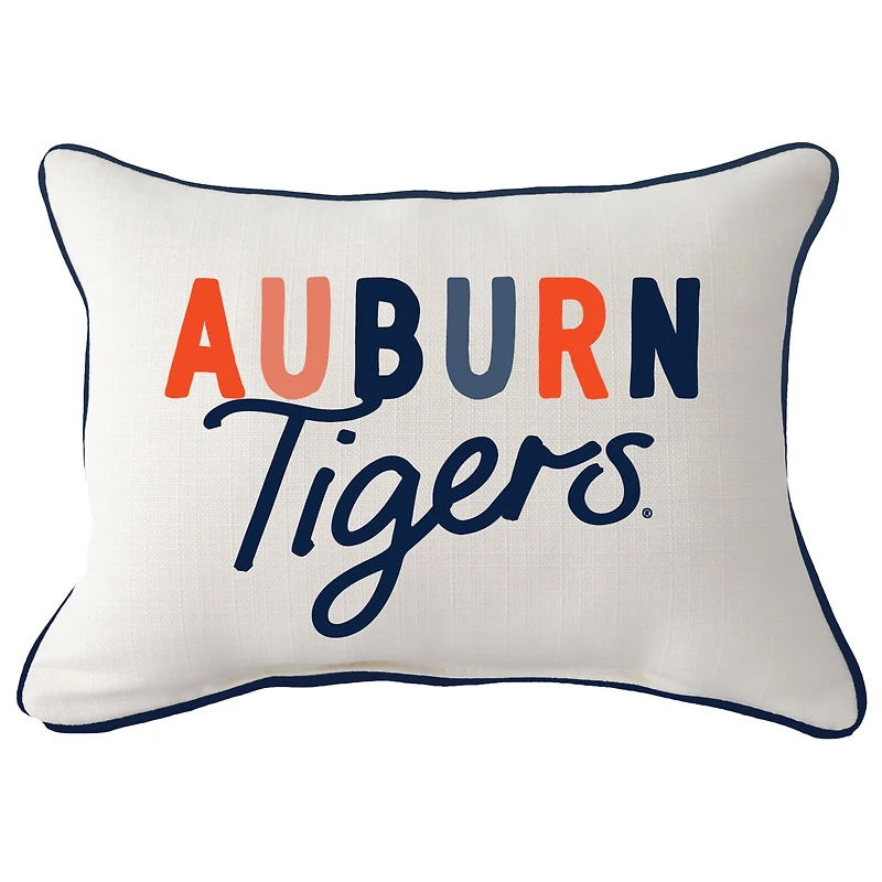 Auburn Tigers Tones Rectangular Piped Pillow