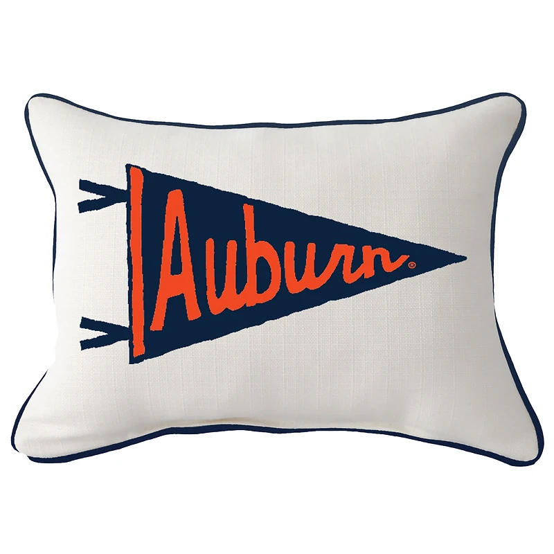 Auburn Tigers Pennant Rectangular Piped Pillow