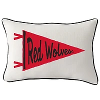 Arkansas State Red Wolves Pennant Rectangular Piped Pillow