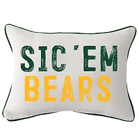 Baylor Bears Distressed Logo Rectangular Piped Pillow