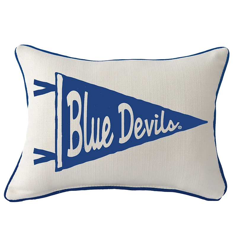 Duke Blue Devils Pennant Rectangular Piped Pillow