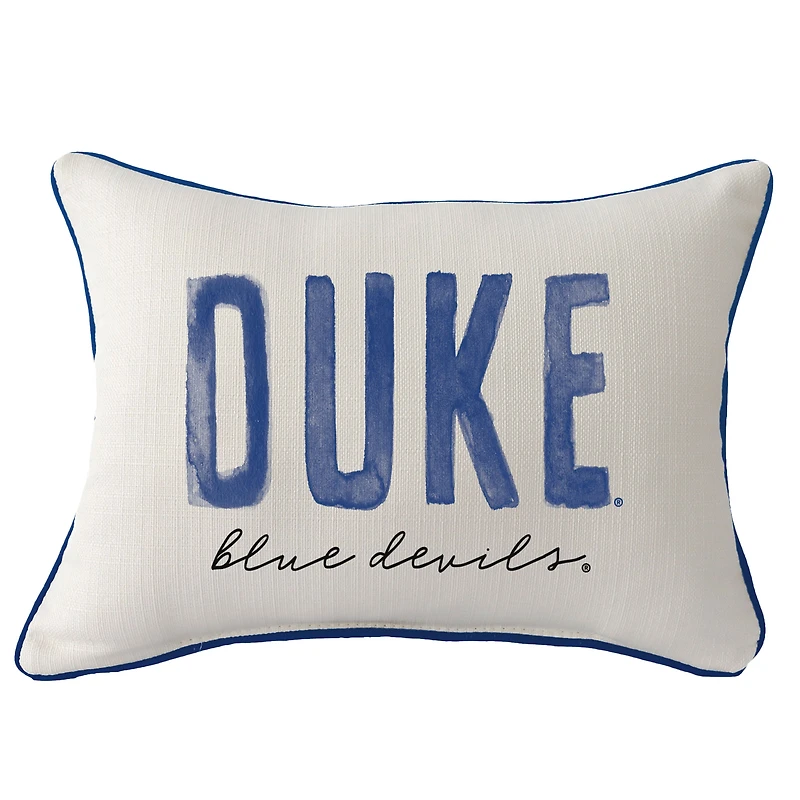 Duke Blue Devils Poster Rectangular Piped Pillow