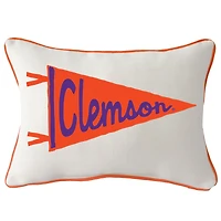 Clemson Tigers Pennant Rectangular Piped Pillow