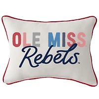 Ole Miss Rebels Tones Rectangular Piped Pillow