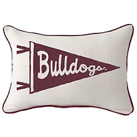 Mississippi State Bulldogs Pennant Rectangular Piped Pillow