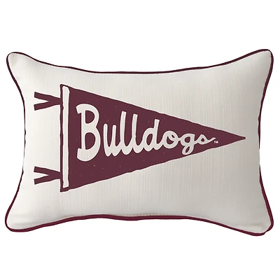 Mississippi State Bulldogs Pennant Rectangular Piped Pillow