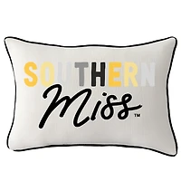 Southern Miss Golden Eagles Tones Rectangular Piped Pillow