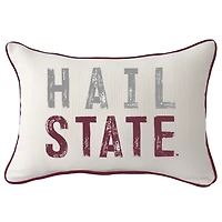 Mississippi State Bulldogs Distressed Logo Rectangular Piped Pillow