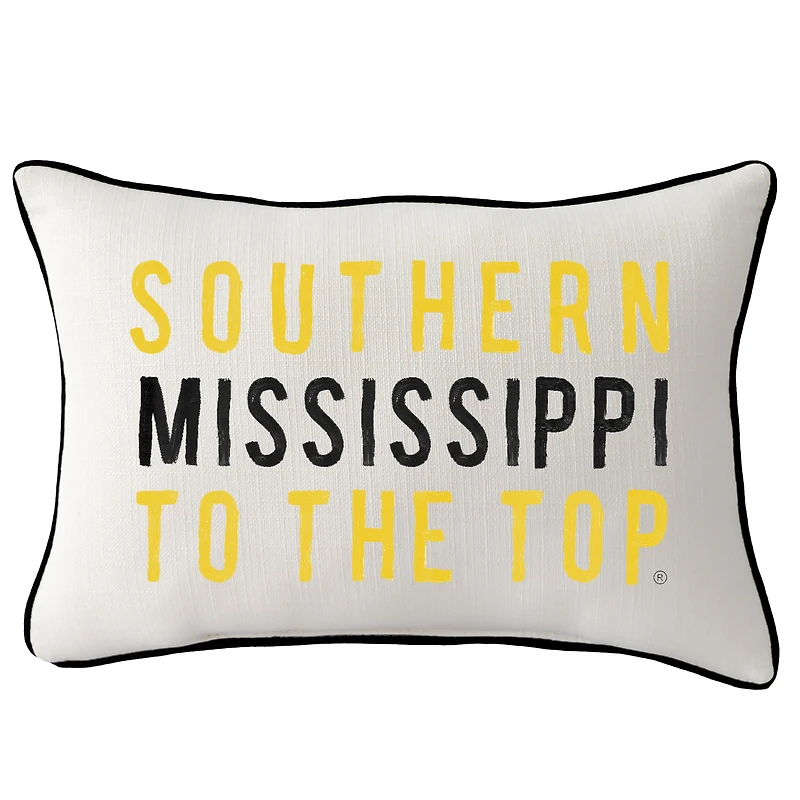 Southern Miss Golden Eagles Poster Rectangular Piped Pillow