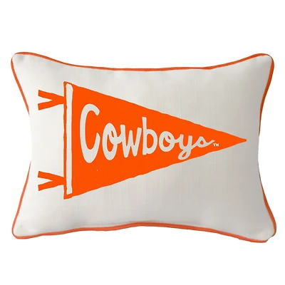 Oklahoma State Cowboys Pennant Rectangular Piped Pillow