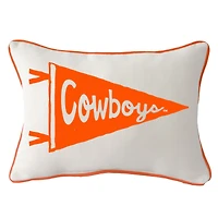 Oklahoma State Cowboys Pennant Rectangular Piped Pillow