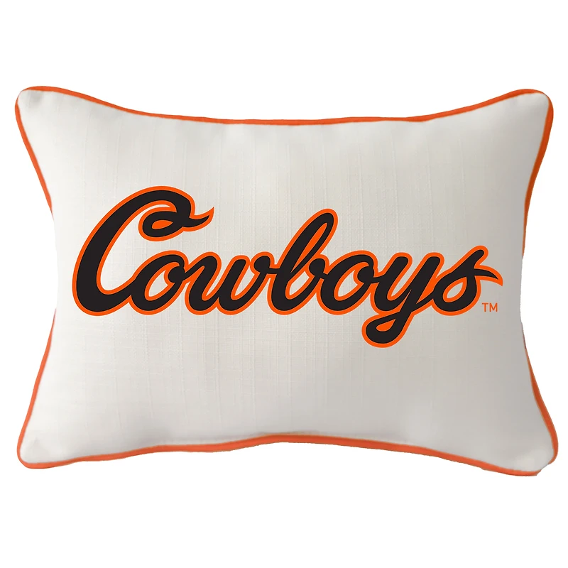 Oklahoma State Cowboys Logo Rectangular Piped Pillow