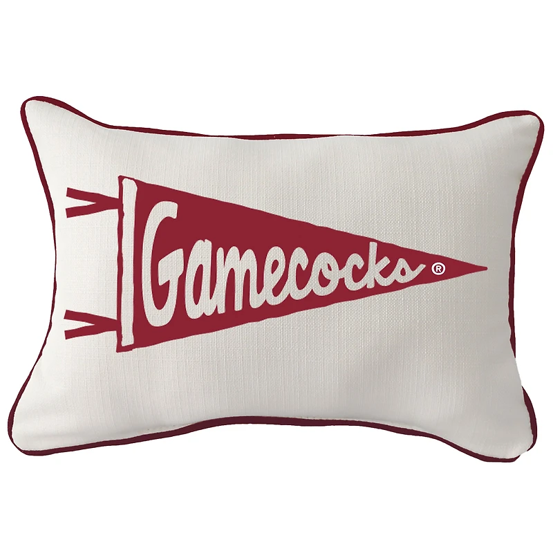 South Carolina Gamecocks Pennant Rectangular Piped Pillow
