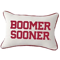 Oklahoma Sooners Logo Rectangular Piped Pillow