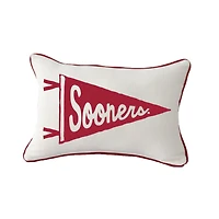 Oklahoma Sooners Pennant 14" x 20" Pennant Rectangular Piped Pillow