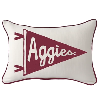 Texas A&M Aggies Pennant Rectangular Piped Pillow
