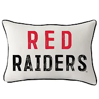Texas Tech Red Raiders Distressed Logo Rectangular Piped Pillow