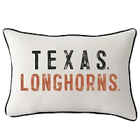 Texas Longhorns Distressed Logo Rectangular Piped Pillow