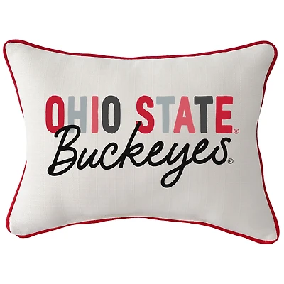 Ohio State Buckeyes Tones Rectangular Piped Pillow