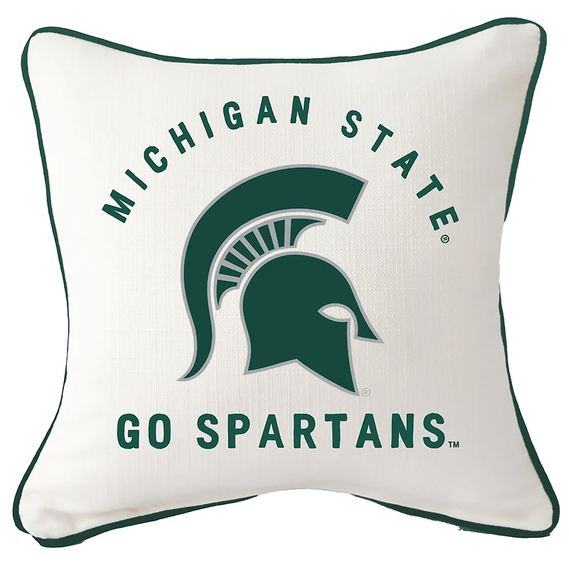 Michigan State Spartans Arched Square Piped Pillow