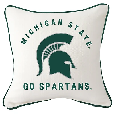 Michigan State Spartans Arched Square Piped Pillow