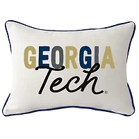 Georgia Tech Yellow Jackets Tones Rectangular Piped Pillow