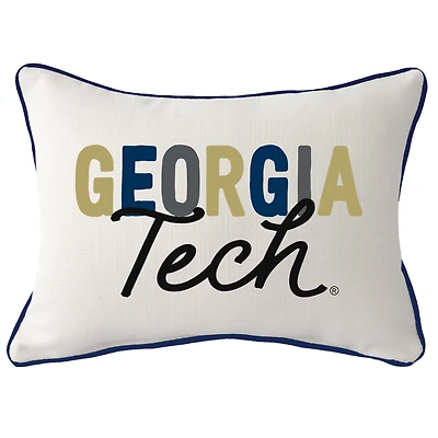 Georgia Tech Yellow Jackets Tones Rectangular Piped Pillow