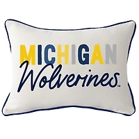 Michigan Wolverines Tones Rectangular Piped Pillow