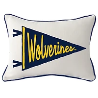 Michigan Wolverines Pennant Rectangular Piped Pillow