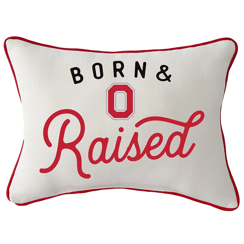 Ohio State Buckeyes  Rectangular Piped Pillow