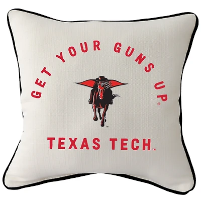 Texas Tech Red Raiders Arched Square Piped Pillow