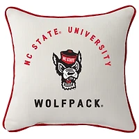 NC State Wolfpack Arched Square Piped Pillow