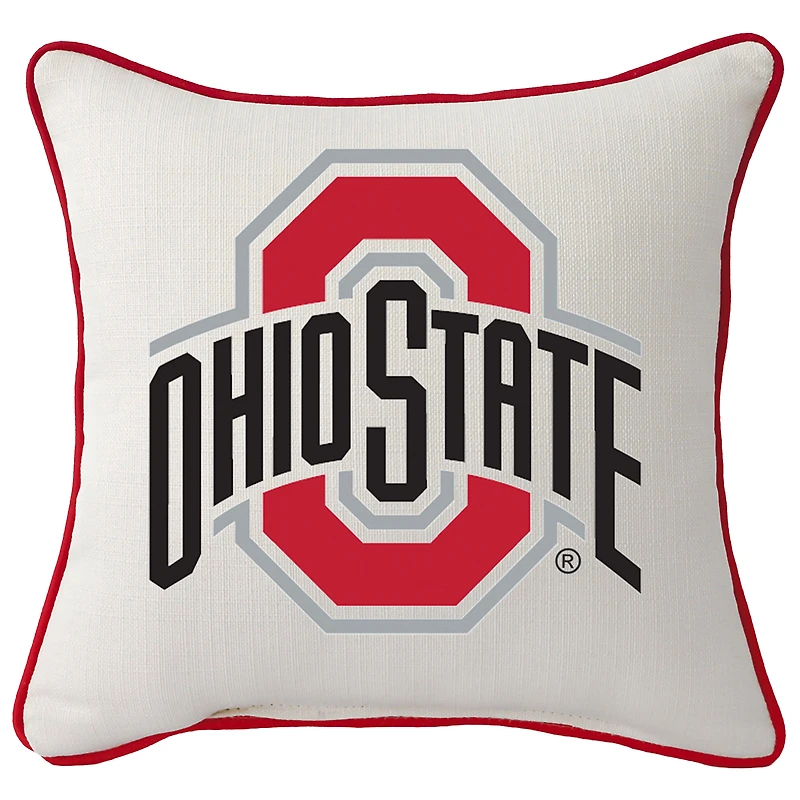 Ohio State Buckeyes Logo Square Piped Pillow