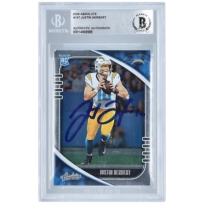 Rookie Card: Justin Herbert Los Angeles Chargers Autographed 2020 Panini Absolute